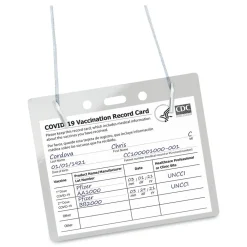 Discount 4 in. x 3 in. Horizontal Secure Top Hanging-Style Badge Holders - Clear (100/Box) Labels & Label Makers