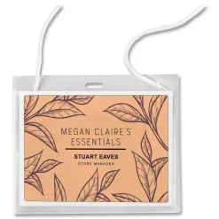 Discount 4 in. x 3 in. Horizontal Secure Top Hanging-Style Badge Holders - Clear (100/Box) Labels & Label Makers