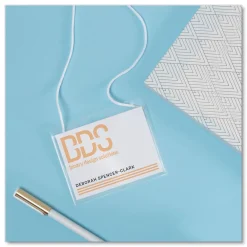 Discount 4 in. x 3 in. Horizontal Secure Top Hanging-Style Badge Holders - Clear (100/Box) Labels & Label Makers