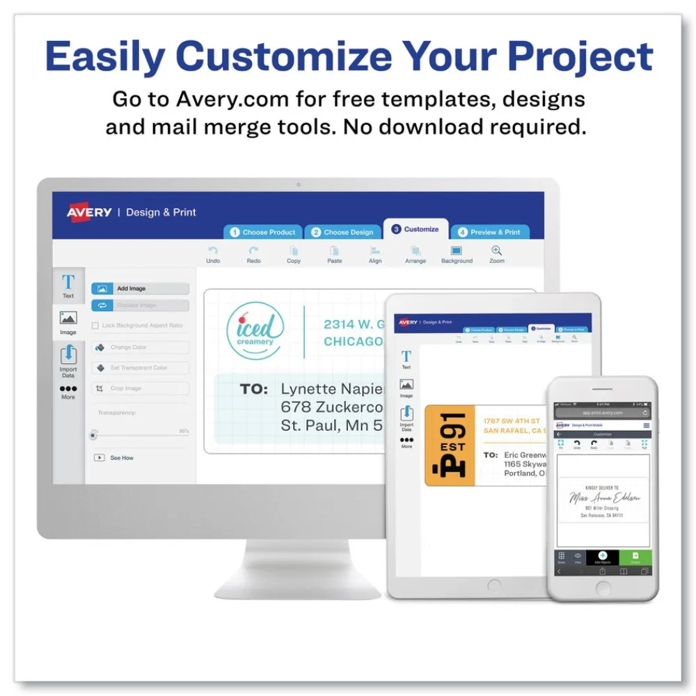 Online 5.5 in. x 8.5 in. Shipping Labels with TrueBlock Technology for Laser Printers - White (2/Sheet, 250 Sheets/Box) Labels & Label Makers