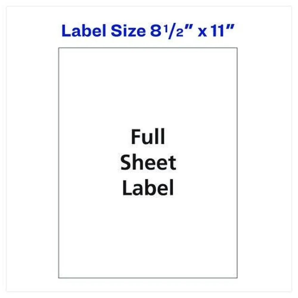 Sale 8.5 in. x 11 in. Shipping Labels-Bulk Packs for Inkjet/Laser Printers - White (250/Box) Labels & Label Makers