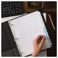 Outlet 11 in. x 8.5 in. 5-Tab Print and Apply Index Maker Clear Label Dividers - White (50 Sets/Box) Binders & Binding Supplies