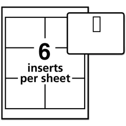 Online 4 in. x 3 in. Top Load Clip-Style Name Badge Holder with Laser/Inkjet Insert - White (40/Box) Labels & Label Makers