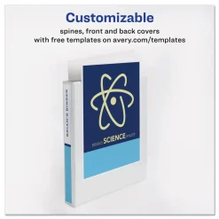 Discount 3 Round Rings 1 in. Capacity 14 in. x 8.5 in. Legal Durable View Binder - White Binders & Binding Supplies