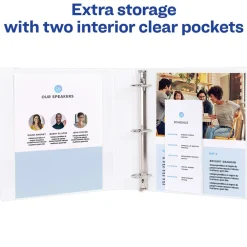 New 3 Slant Rings 1 in. Capacity 11 in. x 8.5 in. Durable View Binder with DuraHinge - White (12/Carton) Binders & Binding Supplies