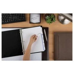 Sale Index Maker 11 in. x 8.5 in. 3-Tab Print and Apply Clear Label Dividers - White (25/Box) Binders & Binding Supplies