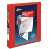 Best One Touch EZD Rings 3 Rings 1 in. Capacity 11 in. x 8.5 in. Heavy-Duty DuraHinge View Binder - Red (12/Carton) Binders & Binding Supplies