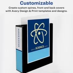 Best One Touch EZD Rings 3 Rings 1 in. Capacity 11 in. x 8.5 in. Heavy-Duty DuraHinge View Binder - Red (12/Carton) Binders & Binding Supplies
