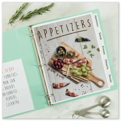 Clearance Print-On 11 in. x 8.5 in. 5-Tab 3-Hole Customizable Punched Dividers - White (125/Pack) Binders & Binding Supplies