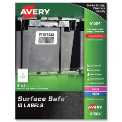 Sale Surface Safe 3 in. x 5 in. ID Labels - White (200/Box) Labels & Label Makers
