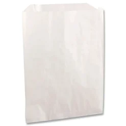 New 6 in. x 6.5 in. Grease-Resistant Single-Serve Bags - White (2000/Carton) Tabletop And Serveware
