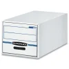 Discount 16.75 in. x 19.5 in. x 11.5 in. STOR/DRAWER Basic Space-Savings Storage Drawers for Legal Files - White/Blue (6/Carton) Desk Accessories & Office Organizers