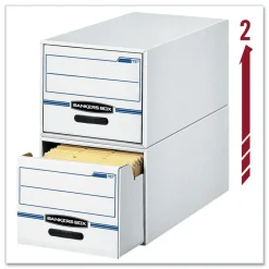 Discount 16.75 in. x 19.5 in. x 11.5 in. STOR/DRAWER Basic Space-Savings Storage Drawers for Legal Files - White/Blue (6/Carton) Desk Accessories & Office Organizers