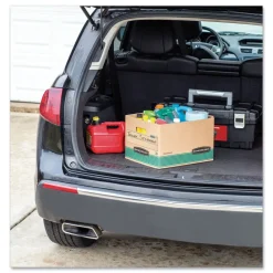 New 12.5 in. x 16.25 in. x 10.25 in. STOR/FILE Medium-Duty 100% Recycled Letter/Legal Storage Boxes - Kraft (20/Carton) Desk Accessories & Office Organizers