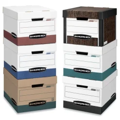 New 12.5 in. x 16.25 in. x 10.25 in. STOR/FILE Medium-Duty 100% Recycled Letter/Legal Storage Boxes - Kraft (20/Carton) Desk Accessories & Office Organizers