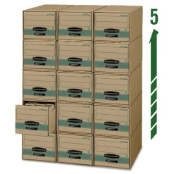 New 14 in. x 25.5 in. x 11.5 in. STOR/DRAWER STEEL PLUS Letter Storage Drawers - Kraft/Green (6/Carton) Desk Accessories & Office Organizers