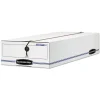 LIBERTY 9.5 in. x 23.75 in. x 4.5 in. Check and Form Boxes - White/Blue (12/Carton) Mailing, Packing & Shipping