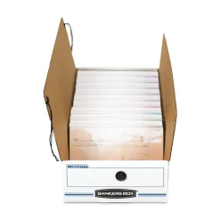 LIBERTY 9.5 in. x 23.75 in. x 4.5 in. Check and Form Boxes - White/Blue (12/Carton) Mailing, Packing & Shipping