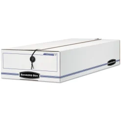 New Liberty 9 in. x 24 in. x 6.38 in. Check and Form Boxes - White/Blue (12/Carton) Mailing, Packing & Shipping