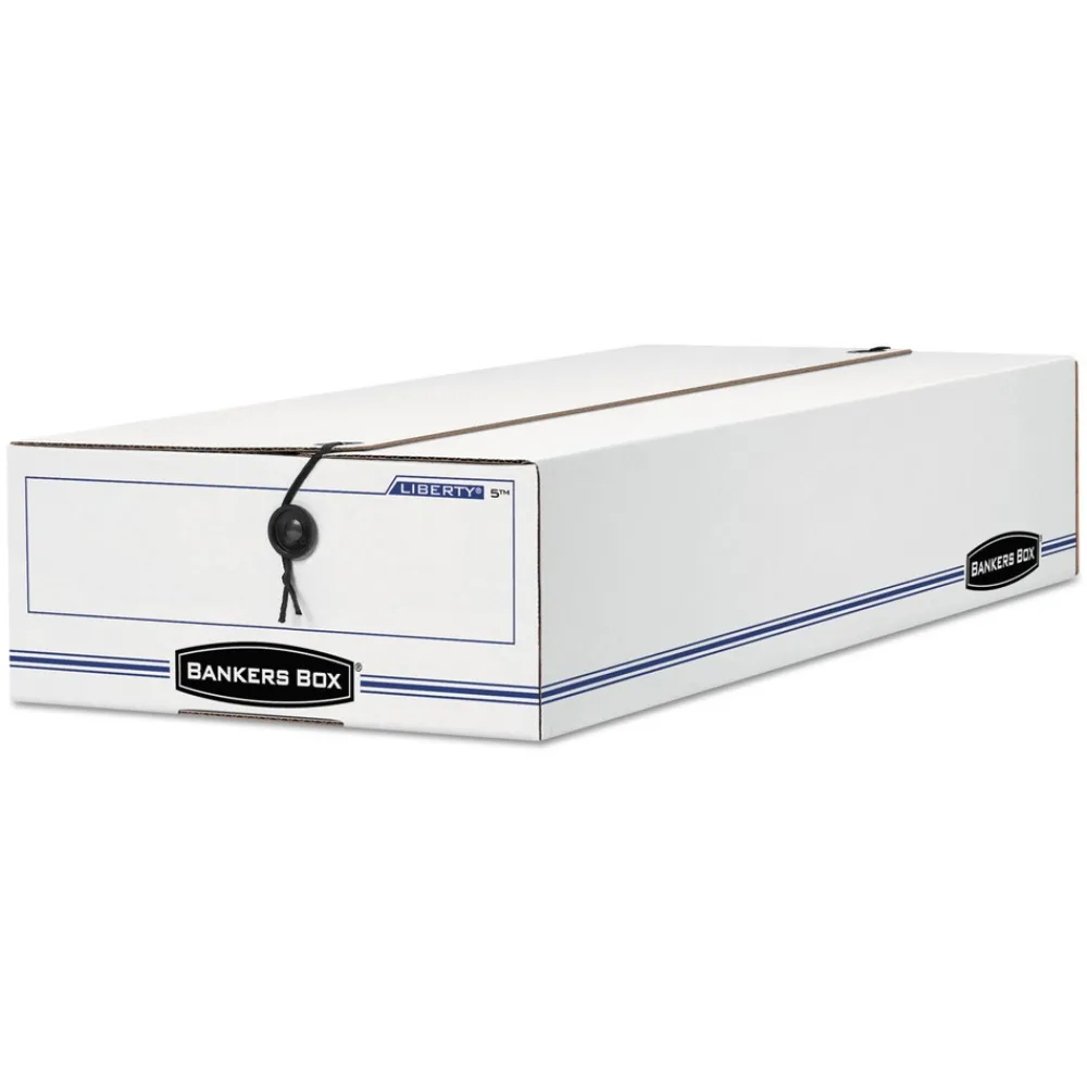 New Liberty 9 in. x 24 in. x 6.38 in. Check and Form Boxes - White/Blue (12/Carton) Mailing, Packing & Shipping