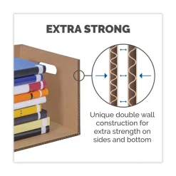 Hot SmoothMove 12 in. x 15 in. x 10 in. Classic Moving/Storage Boxes - Small, Brown/Blue (20/Carton) Desk Accessories & Office Organizers