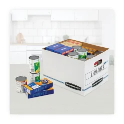 Online STOR/FILE 12.5 in. x 16.25 in. x 10.5 in. Basic-Duty Letter/Legal Storage Boxes - Kraft/Green (12/Carton) Desk Accessories & Office Organizers