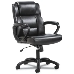 Hot HON Sadie Mid-Back Ergonomic Executive Chair, Black Leather Office Furniture & Lighting