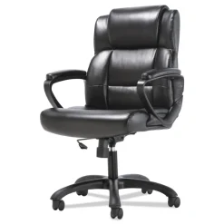 Hot HON Sadie Mid-Back Ergonomic Executive Chair, Black Leather Office Furniture & Lighting