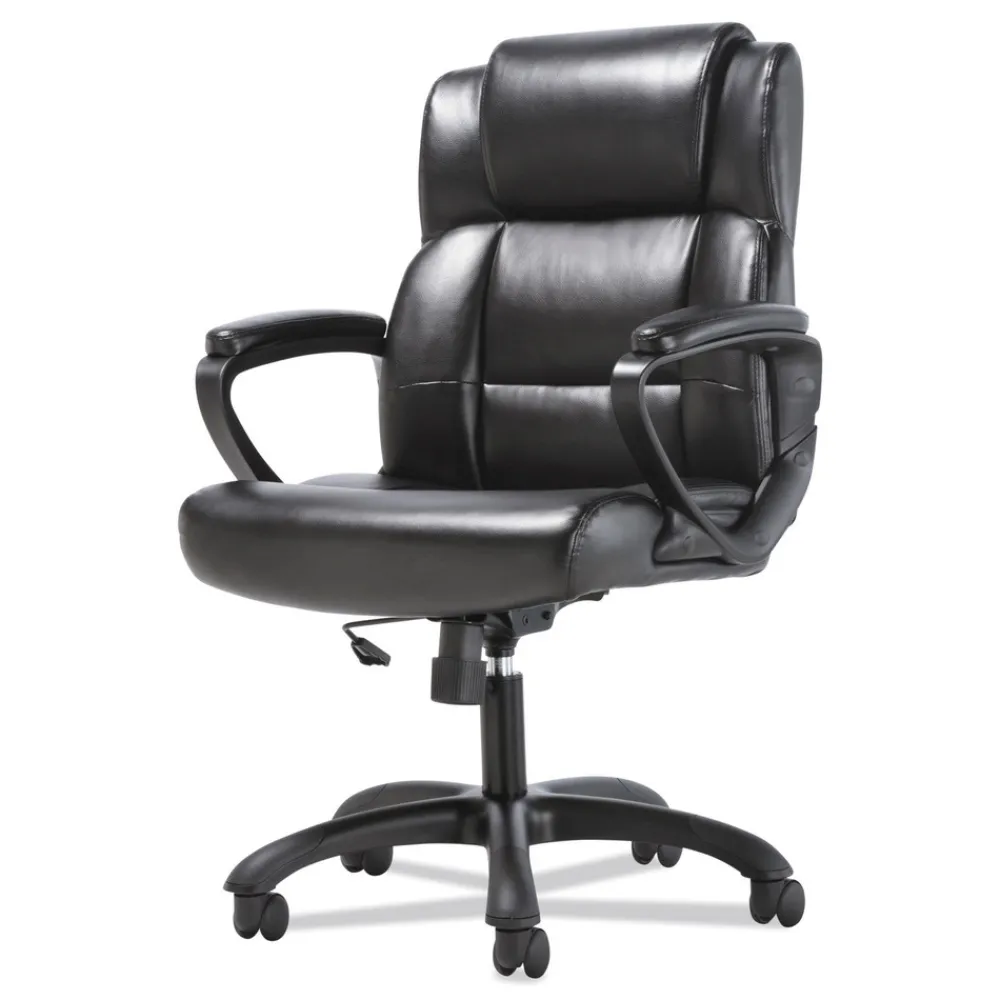 Hot HON Sadie Mid-Back Ergonomic Executive Chair, Black Leather Office Furniture & Lighting
