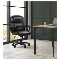 Hot HON Sadie Mid-Back Ergonomic Executive Chair, Black Leather Office Furniture & Lighting