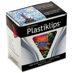 New Plastiklips Smooth Paper Clips - Small/Assorted Colors (1000/Box) Paper Clips, Binder Clips, & Fasteners