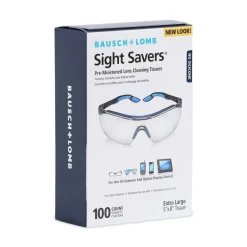 Outlet Sight Savers 8 in. x 5 in. Premoistened Lens Cleaning Tissues (100/Box) Eye Protection