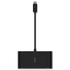 Hot 4K HDMI/USB-A/USB-C/VGA 4.9 ft. USB-C Multimedia plus Charge Adapter - Black Office Electronics & Batteries
