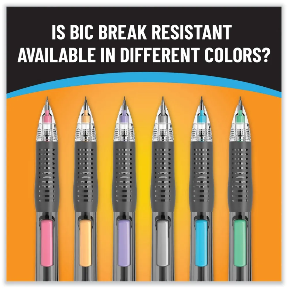 0.7 mm HB (#2) Break-Resistant Mechanical Pencils with Erasers - Black Lead, Assorted Barrel Colors (2/Pack) Pens, Pencils & Markers