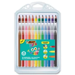 Discount Kids Colored Pencils Crayons Markers Coloring Combo Pack in Durable Case (36/Pack) Pens, Pencils & Markers