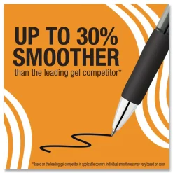 Clearance Medium 0.7 mm Gel-ocity Pro Quick Dry Retractable Gel Pen - Black Ink, Black/Clear Barrel (12/Pack) Pens, Pencils & Markers