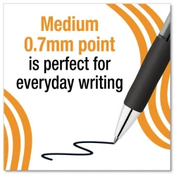 Clearance Medium 0.7 mm Gel-ocity Pro Quick Dry Retractable Gel Pen - Black Ink, Black/Clear Barrel (12/Pack) Pens, Pencils & Markers