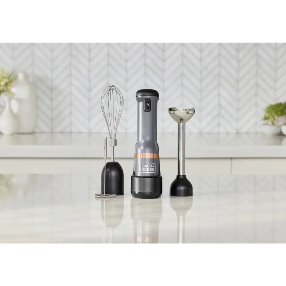 New kitchen wand Cordless Blender 3-in-1 Kitchen Multi-Tool - Grey Kitchen Appliances
