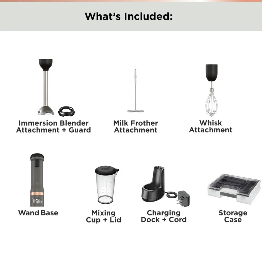 New kitchen wand Cordless Blender 3-in-1 Kitchen Multi-Tool - Grey Kitchen Appliances