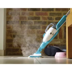 120V Complete Steam Cleaning Solution 7-in-1 Cordless Steam Mop plus Glove Cleaning & Janitorial Supplies