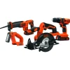 Sale 20V MAX Lithium-Ion Brushed Cordless 4-Tool Power Tool Combo Kit (1.5 Ah) Combo Kits