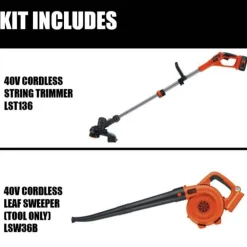 Discount 40V MAX Lithium-Ion Cordless String Trimmer/Edger and Sweeper Combo Kit (1.5 Ah) Outdoor Power Combo Kits
