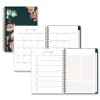 8.63 in. x 5.88 in. 12-Month (Jan to Dec): 2026 Life Note-It Dania Weekly/Monthly Planner - Floral Artwork, Teal/Pink/Blue Cover Paper & Printables