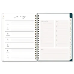 8.63 in. x 5.88 in. 12-Month (Jan to Dec): 2026 Life Note-It Dania Weekly/Monthly Planner - Floral Artwork, Teal/Pink/Blue Cover Paper & Printables