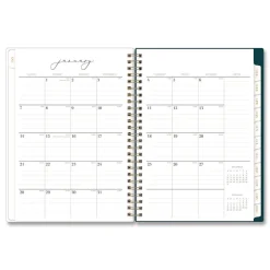 8.63 in. x 5.88 in. 12-Month (Jan to Dec): 2026 Life Note-It Dania Weekly/Monthly Planner - Floral Artwork, Teal/Pink/Blue Cover Paper & Printables