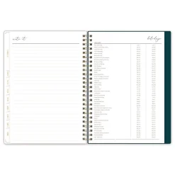 8.63 in. x 5.88 in. 12-Month (Jan to Dec): 2026 Life Note-It Dania Weekly/Monthly Planner - Floral Artwork, Teal/Pink/Blue Cover Paper & Printables