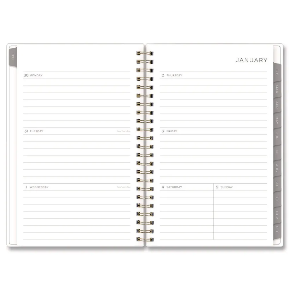 New 8 in. x 5 in. 12-Month (Jan to Dec): 2026 Mimosa Weekly/Monthly Planner - Lemon Artwork, Yellow/Green/White Cover Paper & Printables