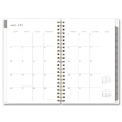New 8 in. x 5 in. 12-Month (Jan to Dec): 2026 Mimosa Weekly/Monthly Planner - Lemon Artwork, Yellow/Green/White Cover Paper & Printables