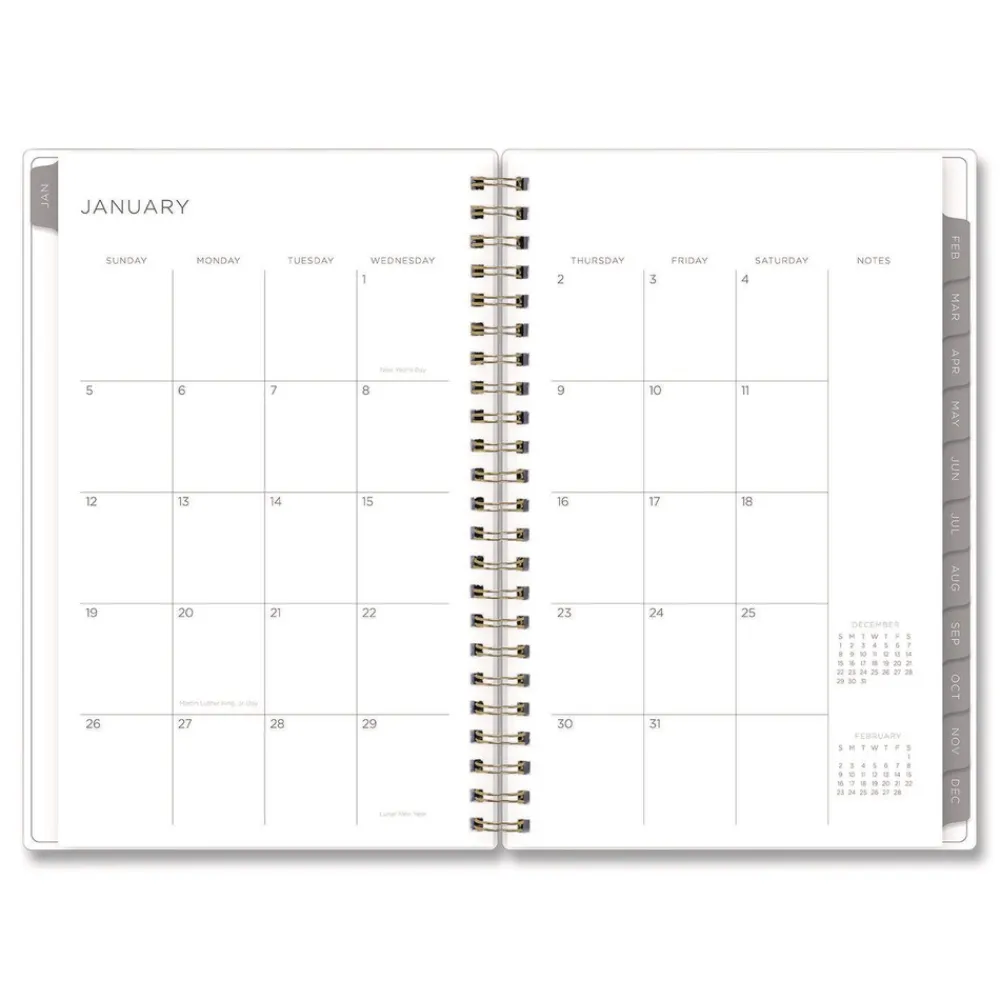 New 8 in. x 5 in. 12-Month (Jan to Dec): 2026 Mimosa Weekly/Monthly Planner - Lemon Artwork, Yellow/Green/White Cover Paper & Printables