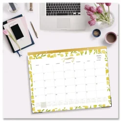 Discount 22 in. x 17 in. 12-Month (Jan to Dec): 2026 Mimosa Monthly Desk Pad Calendar - Lemon Artwork, White/Yellow/Green Sheets Calendars & Planners